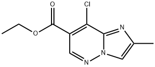Imidazo[1,2-b]pyridazine-7-carboxylic acid, 8-chloro-2-methyl-, ethyl ester Structural
