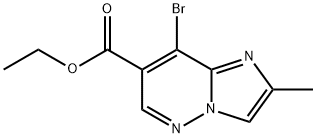 Imidazo[1,2-b]pyridazine-7-carboxylic acid, 8-bromo-2-methyl-, ethyl ester Structural