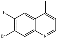 Quinoline, 7-bromo-6-fluoro-4-methyl- Structural