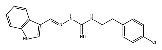 Hydrazinecarboximidamide, N-[2-(4-chlorophenyl)ethyl]-2-(1H-indol-3-ylmethylene)-, (2E)- Structural
