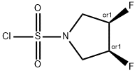 rel-3,4-Difluoropyrrolidine-1-sulfonyl chloride Structural