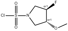 rel-(3S,4S)-3-Fluoro-4-methoxypyrrolidine-1-sulfonyl chloride Structural