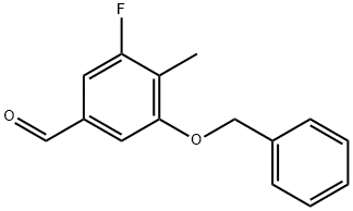 Benzaldehyde, 3-fluoro-4-methyl-5-(phenylmethoxy)- Structural