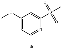 Pyridine, 2-bromo-4-methoxy-6-(methylsulfonyl)- Structural