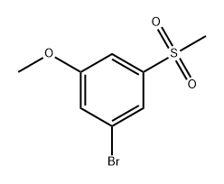 Benzene, 1-bromo-3-methoxy-5-(methylsulfonyl)- Structural