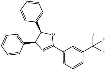 Pyridine, 2-[(4S,5R)-4,5-dihydro-4,5-diphenyl-2-oxazolyl]-4-(trifluoromethyl)- Structural