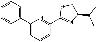 Pyridine, 2-[(4R)-4,5-dihydro-4-(1-methylethyl)-2-oxazolyl]-6-phenyl- Structural