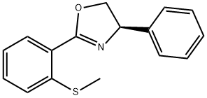 Oxazole, 4,5-dihydro-2-[2-(methylthio)phenyl]-4-phenyl-, (4R)- Structural