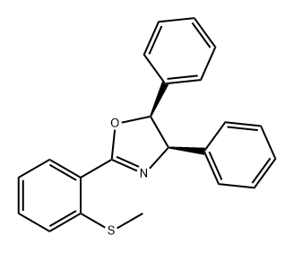 Oxazole, 4,5-dihydro-2-[2-(methylthio)phenyl]-4,5-diphenyl-, (4R,5S)- Structural