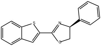 Oxazole, 2-benzo[b]thien-2-yl-4,5-dihydro-4-phenyl-, (4S)- Structural