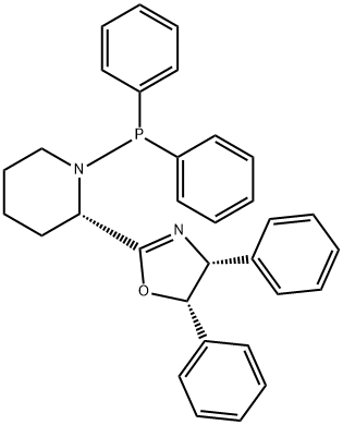 Piperidine, 2-[(4R,5S)-4,5-dihydro-4,5-diphenyl-2-oxazolyl]-1-(diphenylphosphino)-, (2S)- Structural