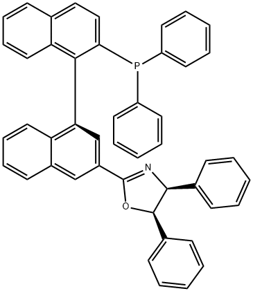 Oxazole, 2-[(1S)-2'-(diphenylphosphino)[1,1'-binaphthalen]-3-yl]-4,5-dihydro-4,5-diphenyl-, (4S,5R)- Structural