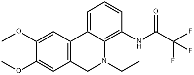 Acetamide, N-(5-ethyl-5,6-dihydro-8,9-dimethoxy-4-phenanthridinyl)-2,2,2-trifluoro- Structural