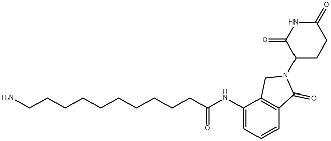 Undecanamide, 11-amino-N-[2-(2,6-dioxo-3-piperidinyl)-2,3-dihydro-1-oxo-1H-isoindol-4-yl]- Structural