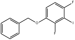 Benzene, 1,3-difluoro-2-iodo-4-(phenylmethoxy)- Structural
