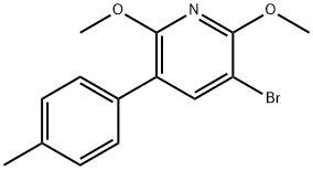 Pyridine, 3-bromo-2,6-dimethoxy-5-(4-methylphenyl)- Structural