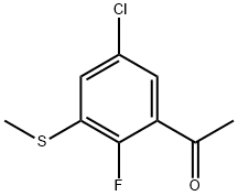 Ethanone, 1-[5-chloro-2-fluoro-3-(methylthio)phenyl]- Structural