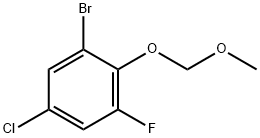 Benzene, 1-bromo-5-chloro-3-fluoro-2-(methoxymethoxy)- Structural