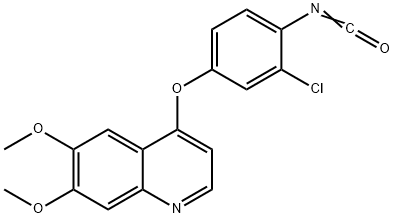 Quinoline, 4-(3-chloro-4-isocyanatophenoxy)-6,7-dimethoxy- Structural