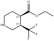 rel-Ethyl (3R,4R)-3-(trifluoromethyl)piperidine-4-carboxylate Structural