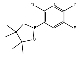 Pyridine, 2,6-dichloro-3-fluoro-5-(4,4,5,5-tetramethyl-1,3,2-dioxaborolan-2-yl)- Structural