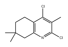 Quinoline, 2,4-dichloro-5,6,7,8-tetrahydro-3,7,7-trimethyl- Structural