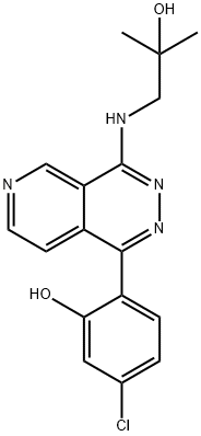 Phenol, 5-chloro-2-[4-[(2-hydroxy-2-methylpropyl)amino]pyrido[3,4-d]pyridazin-1-yl]- Structural