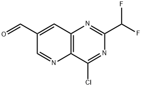 Pyrido[3,2-d]pyrimidine-7-carboxaldehyde, 4-chloro-2-(difluoromethyl)- Structural