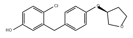 Phenol, 4-chloro-3-[[4-[[(3S)-tetrahydro-3-furanyl]oxy]phenyl]methyl]- Structural