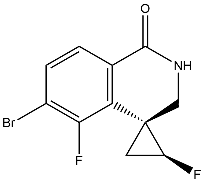 rel-(1R,2S)-6'-Bromo-2,5'-difluoro-2',3'-dihydro-1'H-spiro[cyclopropane-1,4'-isoquinolin]-1'-one Structural