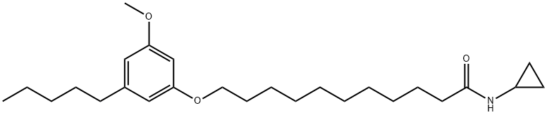 Undecanamide, N-cyclopropyl-11-(3-methoxy-5-pentylphenoxy)- Structural