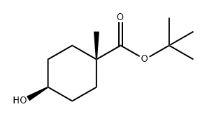 Cyclohexanecarboxylic acid, 4-hydroxy-1-methyl-, 1,1-dimethylethyl ester, trans- Structural