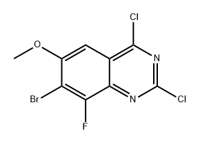 Quinazoline, 7-bromo-2,4-dichloro-8-fluoro-6-methoxy- Structural