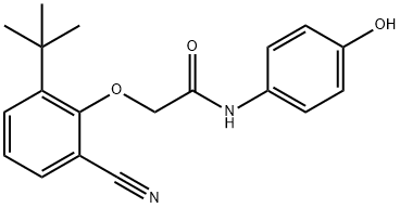 Acetamide, 2-[2-cyano-6-(1,1-dimethylethyl)phenoxy]-N-(4-hydroxyphenyl)- Structural