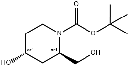 rel-1,1-Dimethylethyl (2R,4R)-4-hydroxy-2-(hydroxymethyl)-1-piperidinecarboxylate Structural