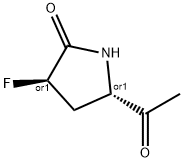 rel-(3R,5S)-5-Acetyl-3-fluoropyrrolidin-2-one Structural
