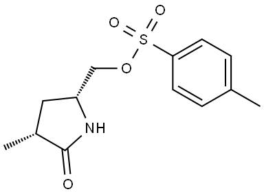 rel-(3R,5R)-3-Methyl-5-[[[(4-methylphenyl)sulfonyl]oxy]methyl]-2-pyrrolidinone Structural