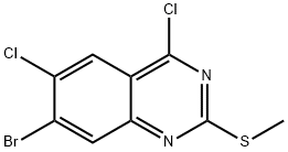 Quinazoline, 7-bromo-4,6-dichloro-2-(methylthio)- Structural