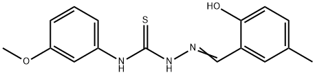 Hydrazinecarbothioamide, 2-[(2-hydroxy-5-methylphenyl)methylene]-N-(3-methoxyphenyl)- Structural