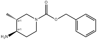 rel-Phenylmethyl (3R,4R)-4-amino-3-methyl-1-piperidinecarboxylate Structural