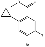 Benzoic acid, 4-bromo-2-cyclopropyl-5-fluoro-, methyl ester Structural