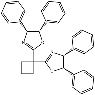 Oxazole, 2,2'-cyclobutylidenebis[4,5-dihydro-4,5-diphenyl-, (4R,4'R,5S,5'S)- Structural