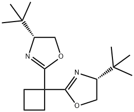 Oxazole, 2,2'-cyclobutylidenebis[4-(1,1-dimethylethyl)-4,5-dihydro-, (4R,4'R)- Structural