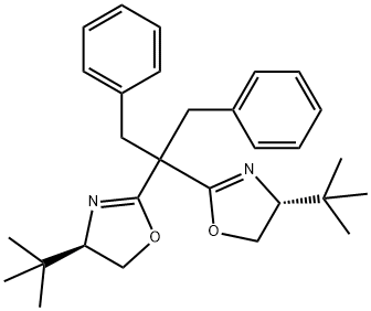 Oxazole, 2,2'-[2-phenyl-1-(phenylmethyl)ethylidene]bis[4-(1,1-dimethylethyl)-4,5-dihydro-, (4R,4'R)- Structural