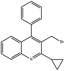 Quinoline, 3-(bromomethyl)-2-cyclopropyl-4-phenyl- Structural