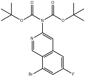 Imidodicarbonic acid, N-(8-bromo-6-fluoro-3-isoquinolinyl)-, C,C'-bis(1,1-dimethylethyl) ester Structural