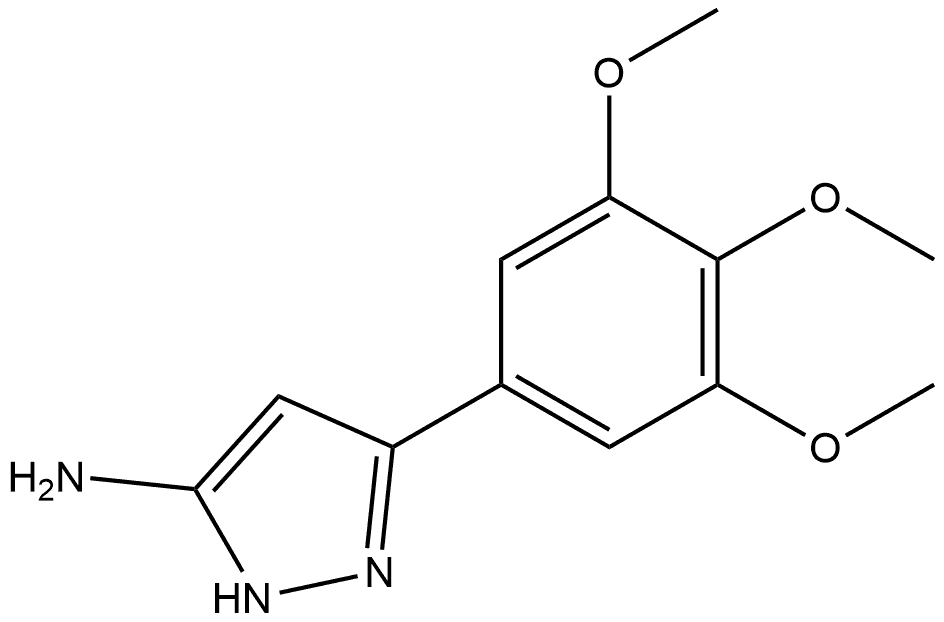 3-(3,4,5-Trimethoxyphenyl)-1H-pyrazol-5-amine Structural