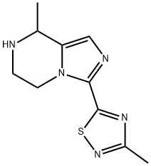 Imidazo[1,5-a]pyrazine, 5,6,7,8-tetrahydro-8-methyl-3-(3-methyl-1,2,4-thiadiazol-5-yl)- Structural