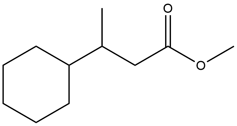 Cyclohexanepropionic acid, β-methyl-, methyl ester, (-)- (8CI) Structural