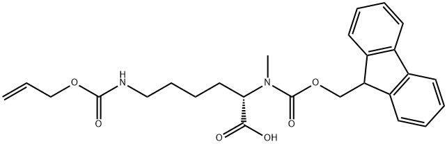 L-Lysine, N2-[(9H-fluoren-9-ylmethoxy)carbonyl]-N2-methyl-N6-[(2-propen-1-yloxy)carbonyl]- Structural